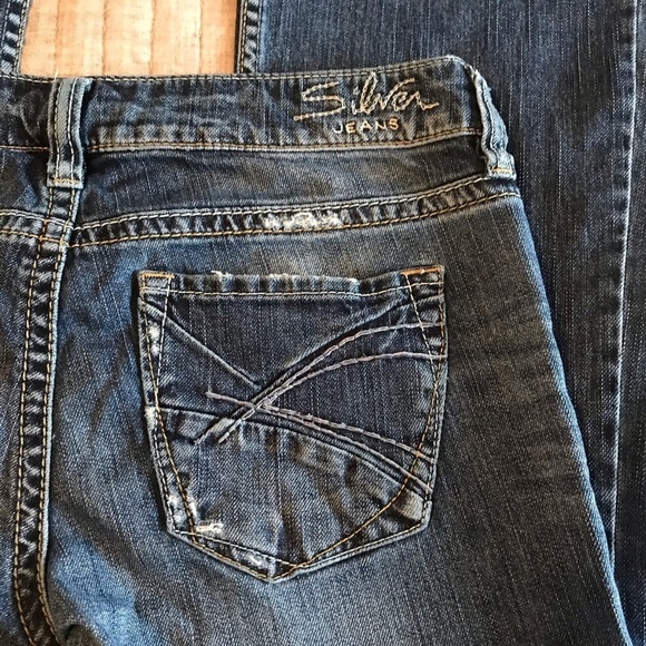 SILVER JEAN CO / "Lola" Flare Distressed Jean size W27/L33 - Picture 7 of 14